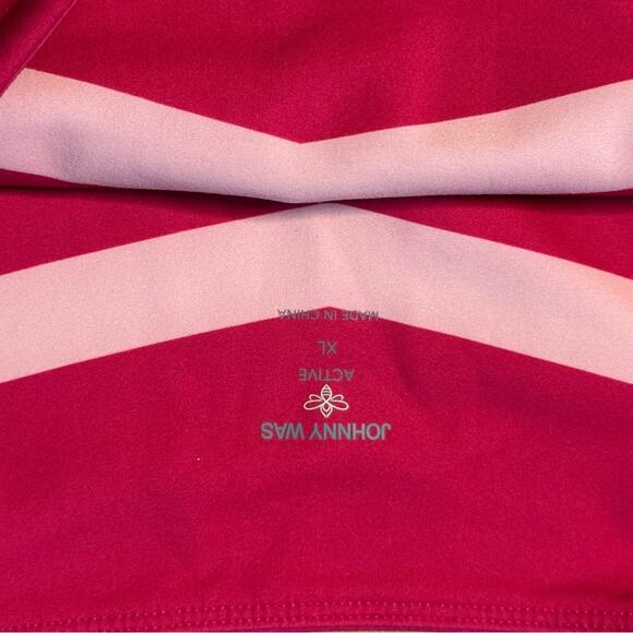 Johnny Was Active NWOT Misty Fall Bee floral Hot Pink Leggings Size XL - Picture 8 of 8